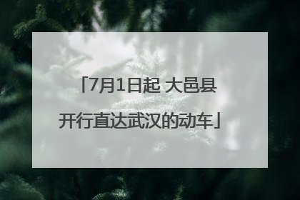 7月1日起 大邑县开行直达武汉的动车